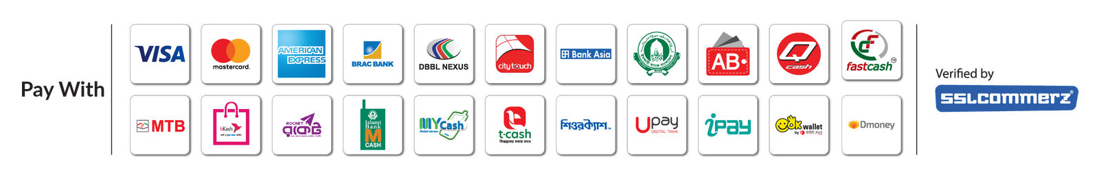Accepted payment methods