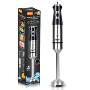 Hand Blender with stainless steel blades for smoothies and sauces