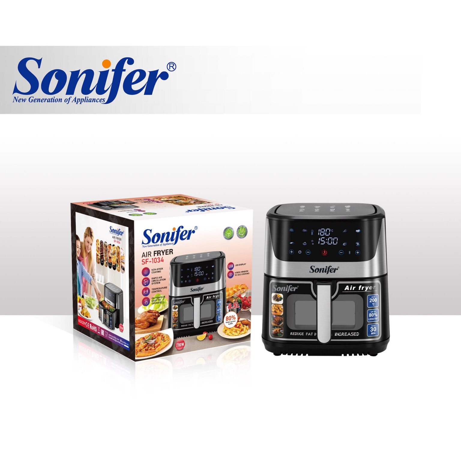 Sonifer SF-1034S 8.5L Air Fryer - Image 3